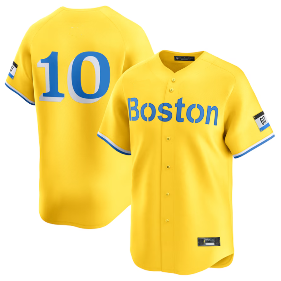 Custom #10 Gold City Connect BOS Baseball Shirt Top