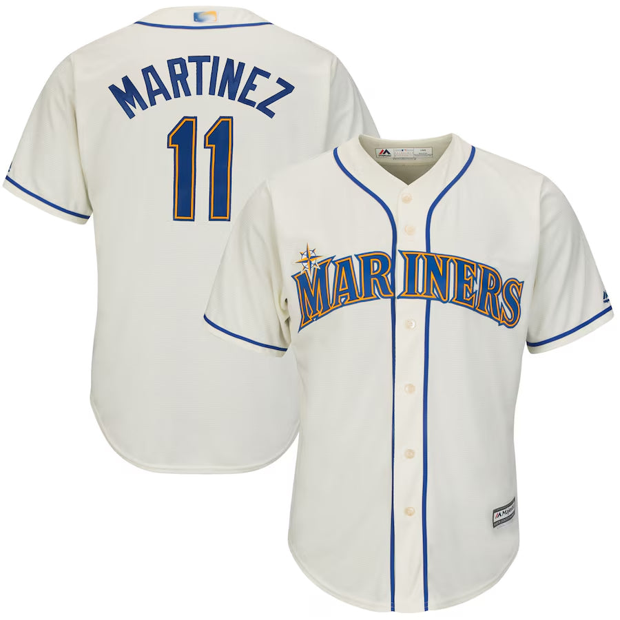 Custom #11 Cream SEA Baseball Shirt Top