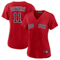 Custom #11 Red BOS Baseball Shirt Top