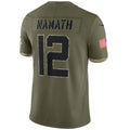 Custom #12 NAMATH Pro Stitched Jersey - Premium Edition