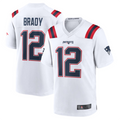 Custom #12 White NE Football Shirt Top