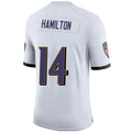 Custom #14 White BAL Football Shirt Top