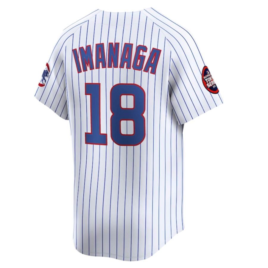 Custom #18 White CHC Baseball Shirt Top