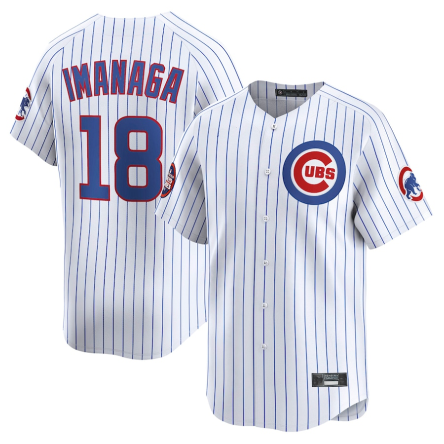 Custom #18 White CHC Baseball Shirt Top