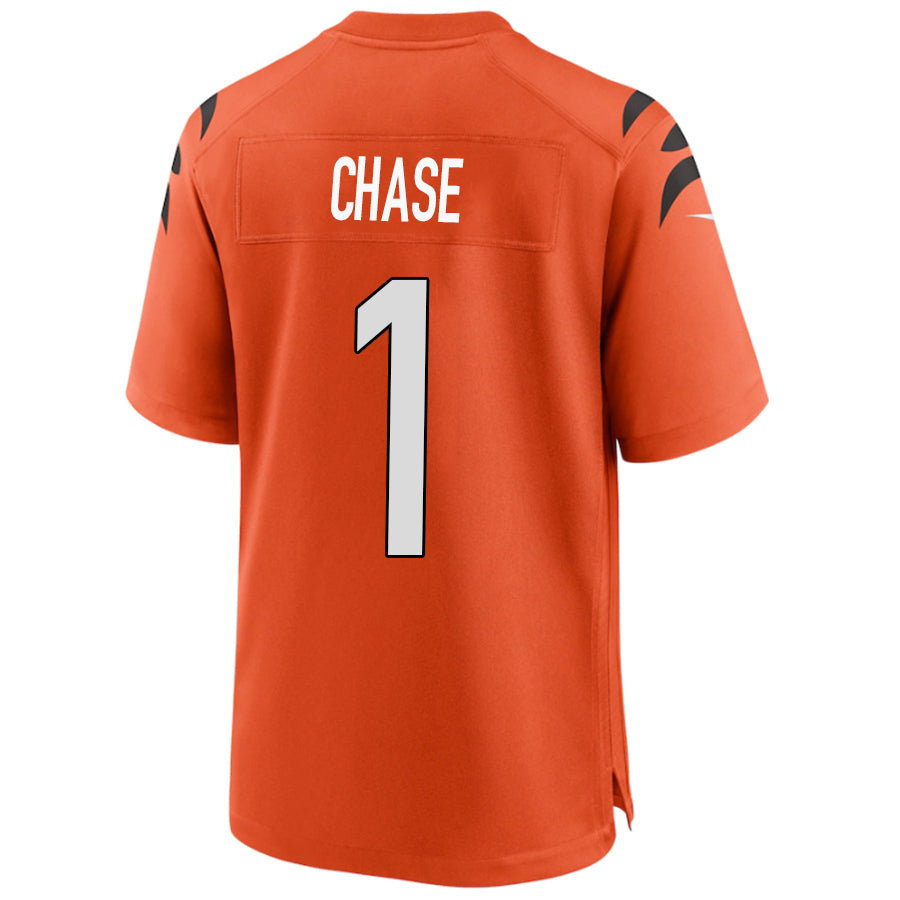 Custom #1 Orange CIN Football Shirt Top