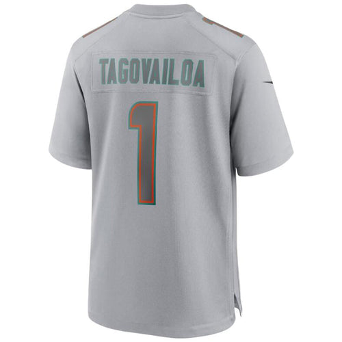 Custom #1 Gray MIA Football Shirt Top
