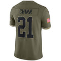 Custom #21 Olive 2022 CAR Football Shirt Top