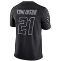 Custom #21 Black LAC Football Shirt Top