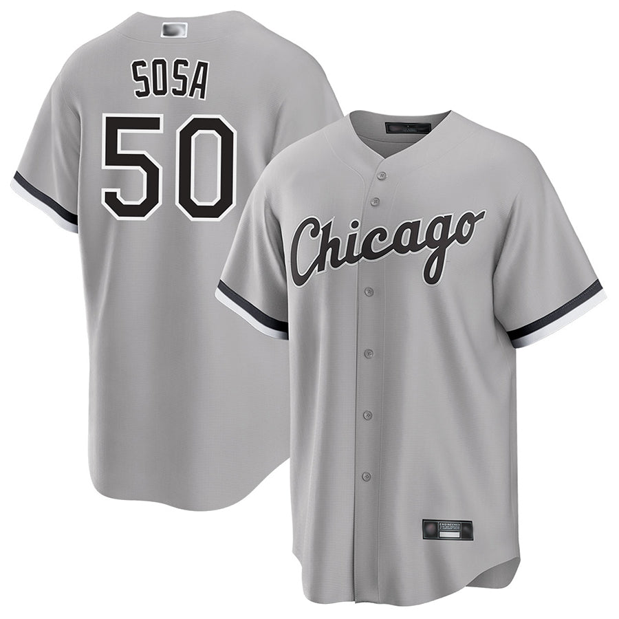 Custom #50 Gray CWS Baseball Shirt Top