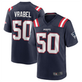 Custom #50 Navy NE Football Shirt Top