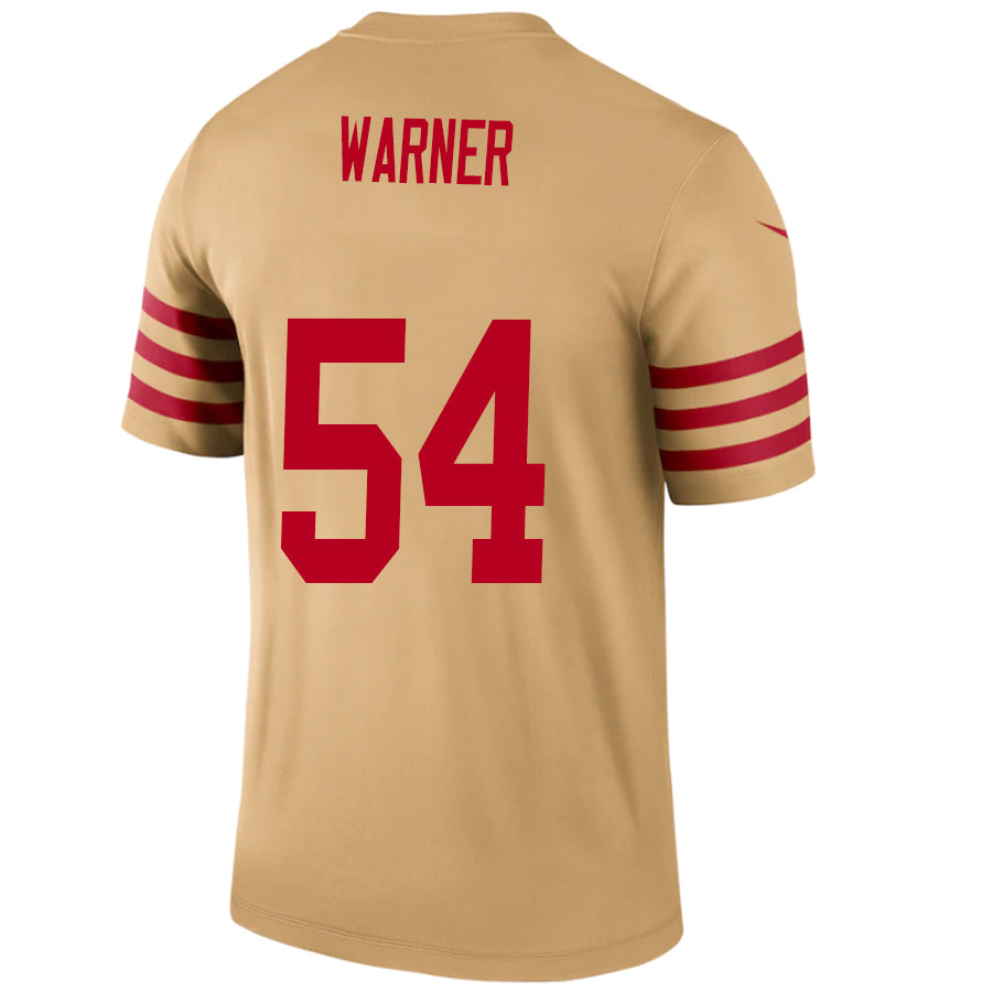Custom #54 Gold SF Football Shirt Top