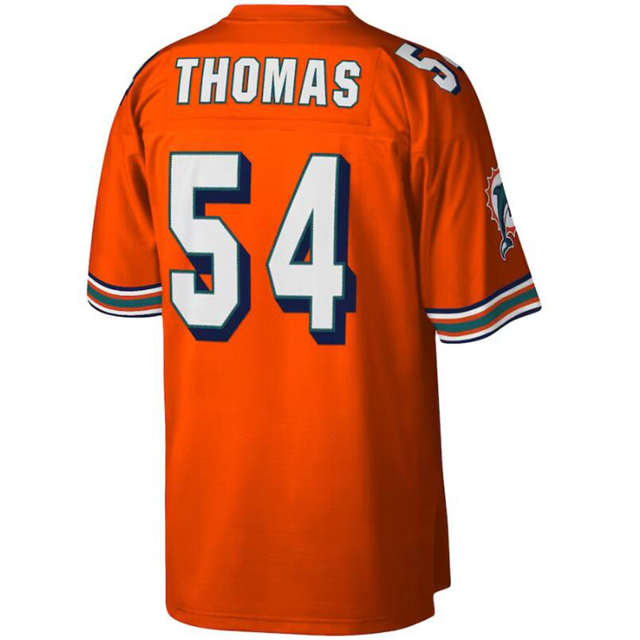 Custom #54 Orange 2004 MIA Football Shirt Top