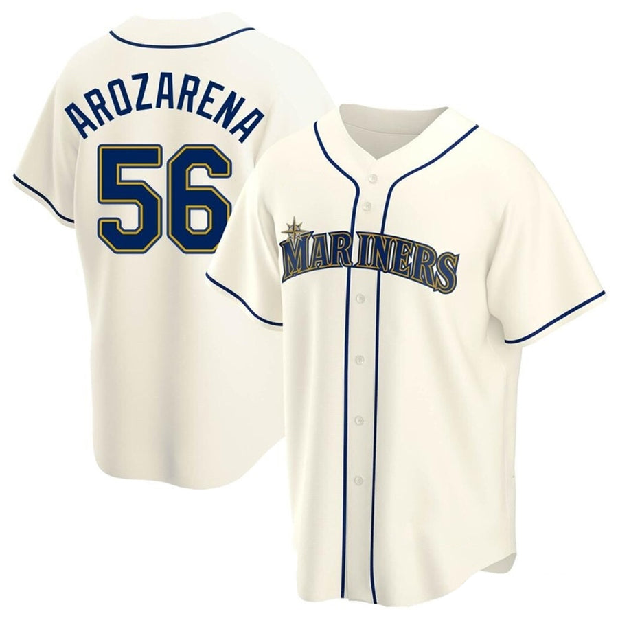 Custom #56 Cream SEA Baseball Shirt Top