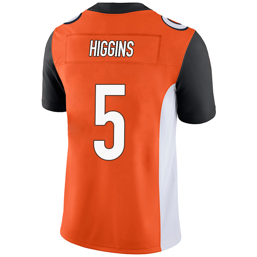 Custom #5 Orange CIN Football Shirt Top