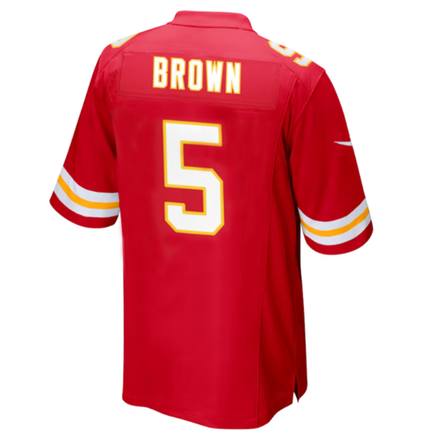 Custom #5 Red KC Football Shirt Top