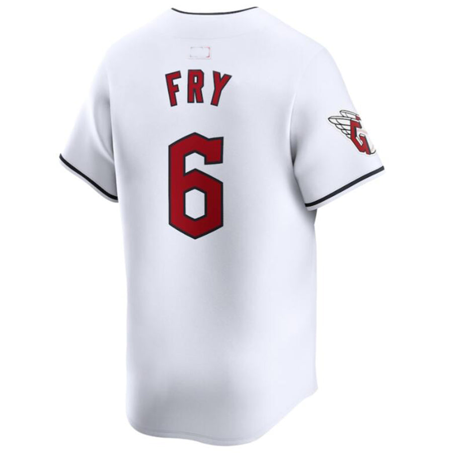 Custom #6 White CLE Baseball Shirt Top