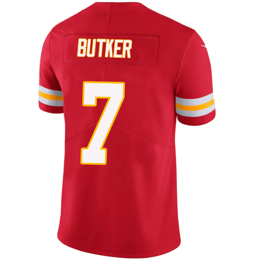 Custom #7 Red KC Football Shirt Top