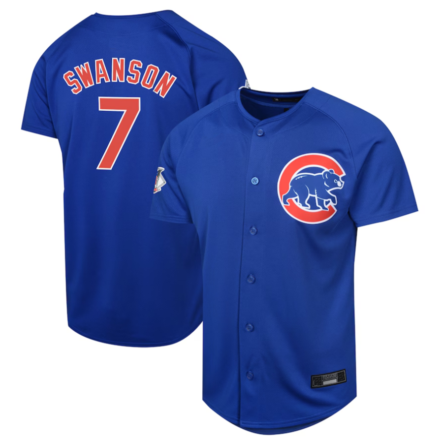 Custom #7 Royal CHC Baseball Shirt Top
