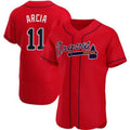 Custom #11 Red ATL Baseball Shirt Top