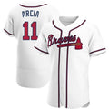 Custom #11 White ATL Baseball Shirt Top