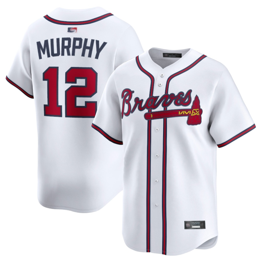 Custom #12 White ATL Baseball Shirt Top