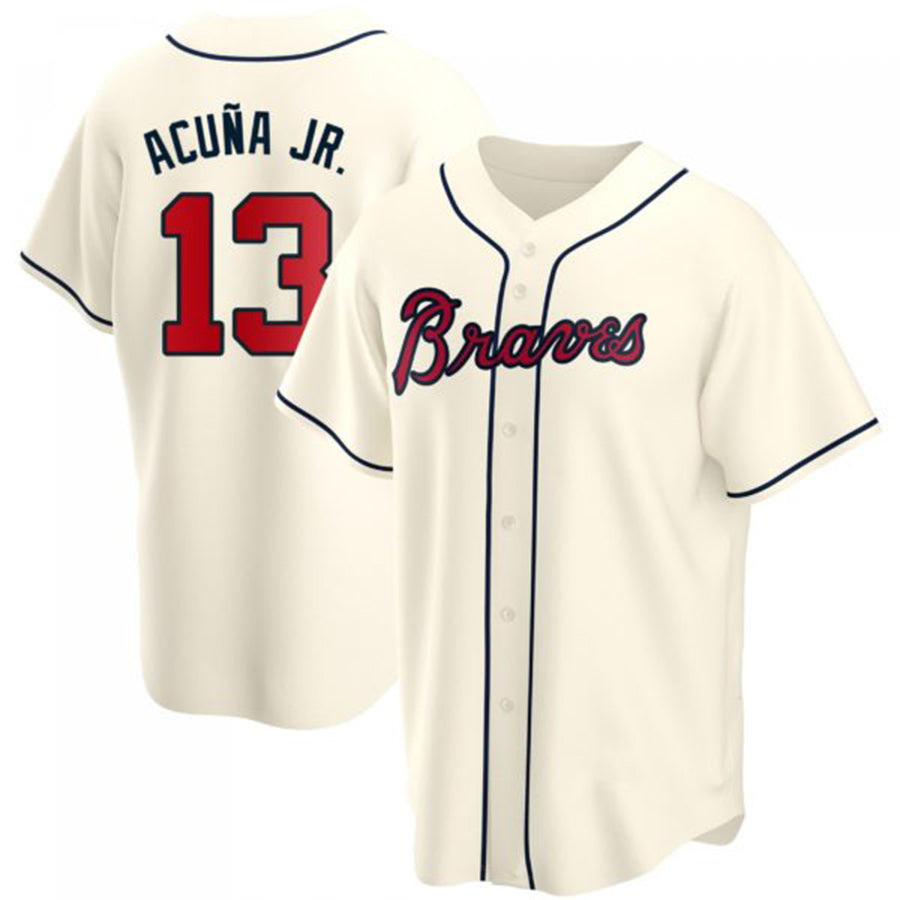 Custom #13 ACUNA Pro Stitched Jersey - Premium Edition
