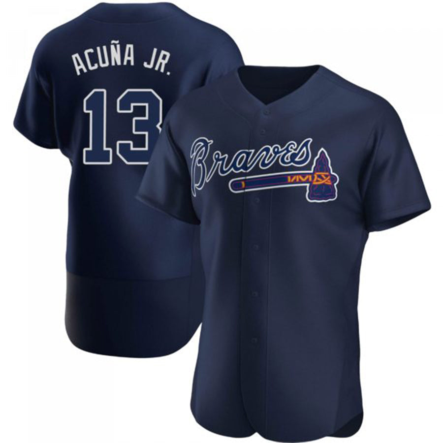 Custom #13 ACUNA Pro Stitched Jersey - Premium Edition