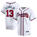 Custom #13 White ATL Baseball Shirt Top