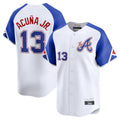 Custom #13 White City Connect ATL Baseball Shirt Top