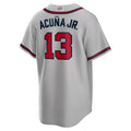 Custom #13 Gray ATL Baseball Shirt Top