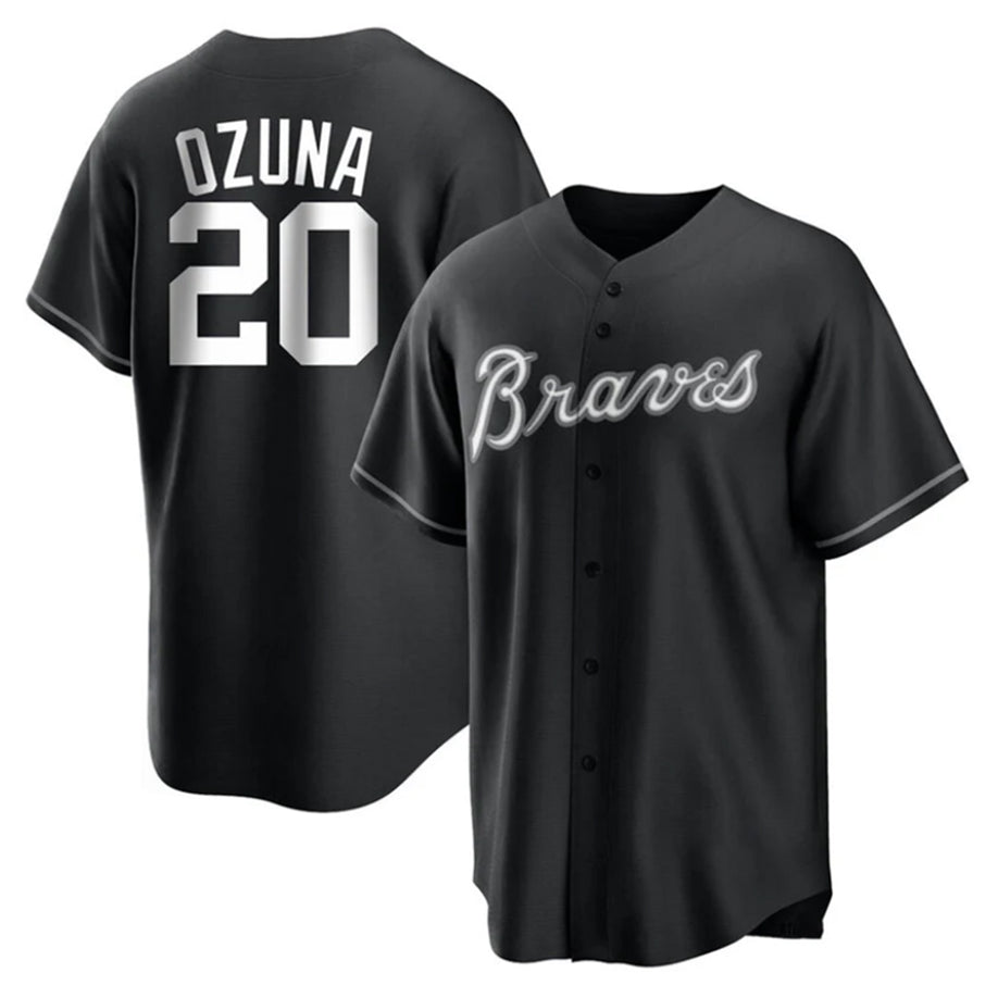 Custom #20 Black ATL Baseball Shirt Top