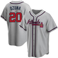 Custom #20 Gray ATL Baseball Shirt Top
