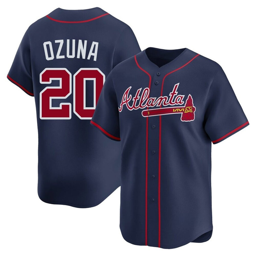 Custom #20 Navy ATL Baseball Shirt Top