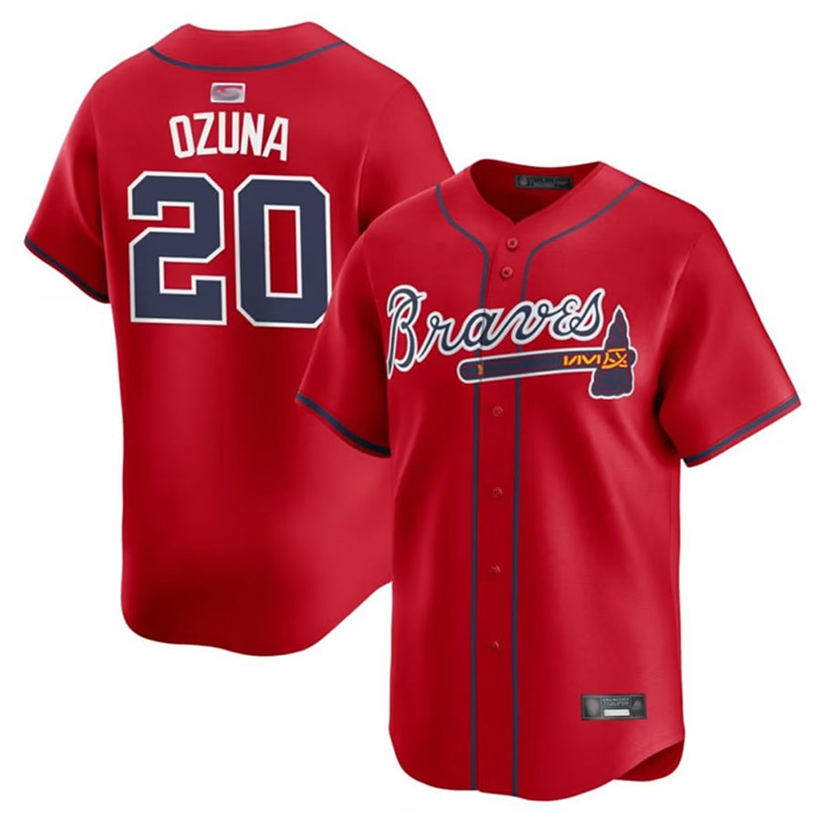 Custom #20 Red ATL Baseball Shirt Top