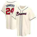 Custom #24 Cream ATL Baseball Shirt Top