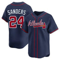 Custom #24 Navy ATL Baseball Shirt Top