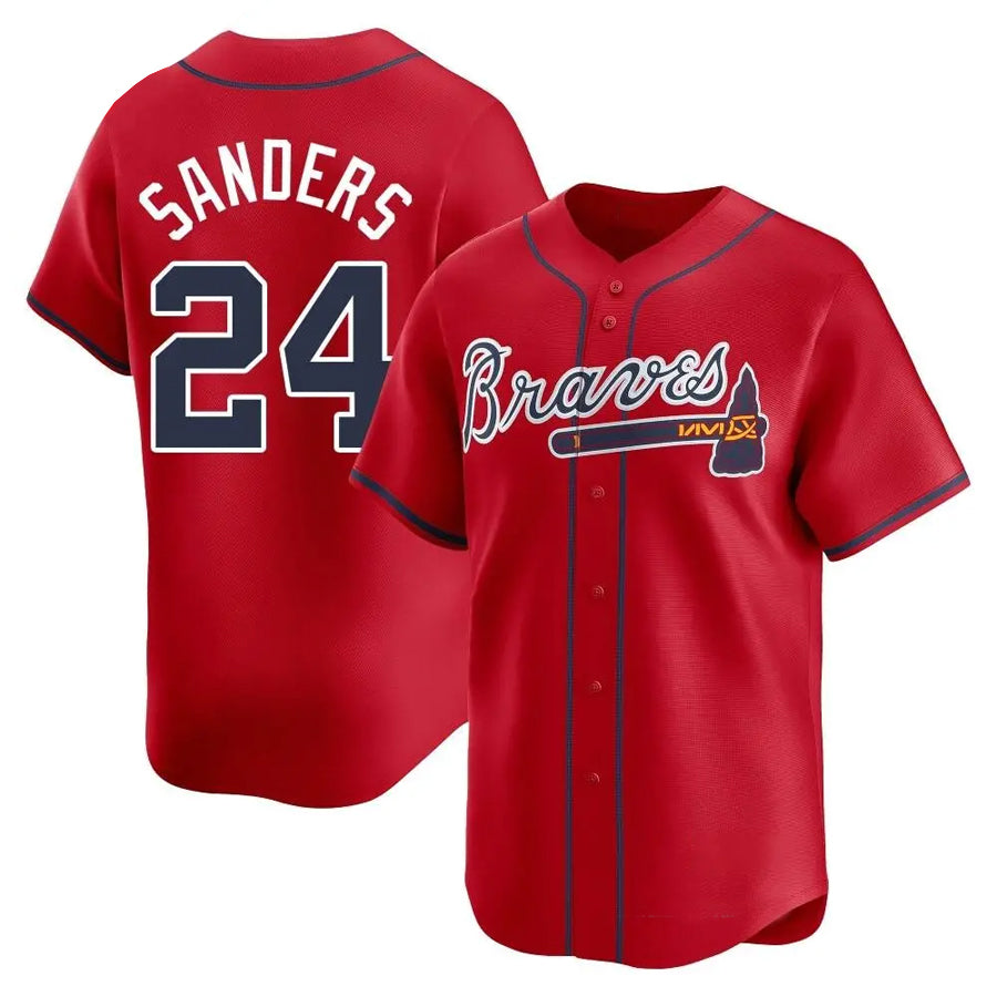 Custom #24 Red ATL Baseball Shirt Top