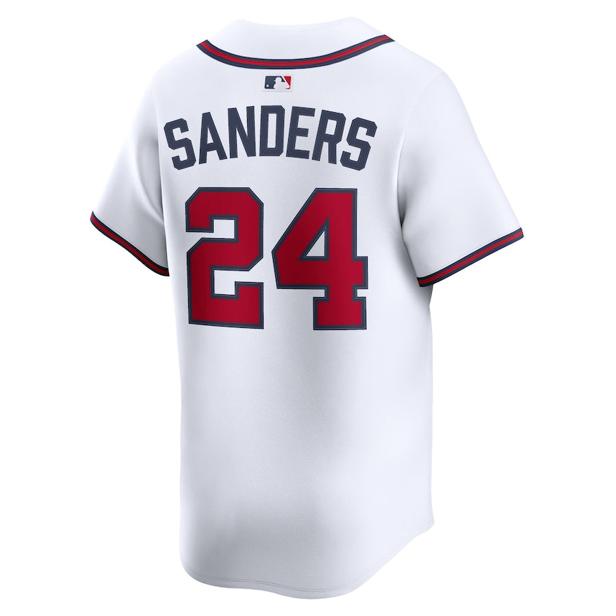 Custom #24 White ATL Baseball Shirt Top
