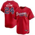 Custom #24 Red ATL Baseball Shirt Top