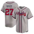 A.Braves #27 Austin Riley Player Gray Limited Home Game Baseball Jerseys