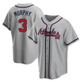 Custom #3 Gray ATL Baseball Shirt Top