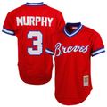 Custom #3 Red 1980 ATL Baseball Shirt Top