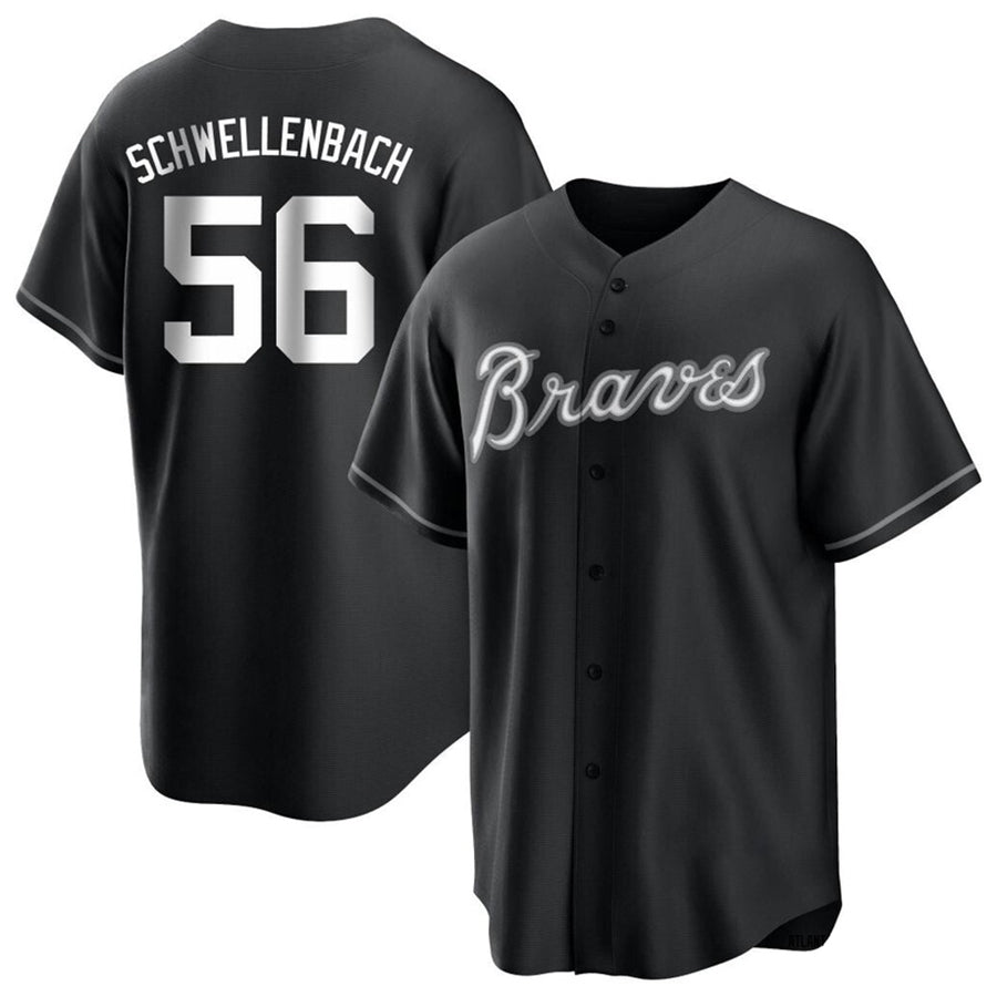 Custom #56 Black ATL Baseball Shirt Top