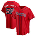 Custom #56 Red ATL Baseball Shirt Top