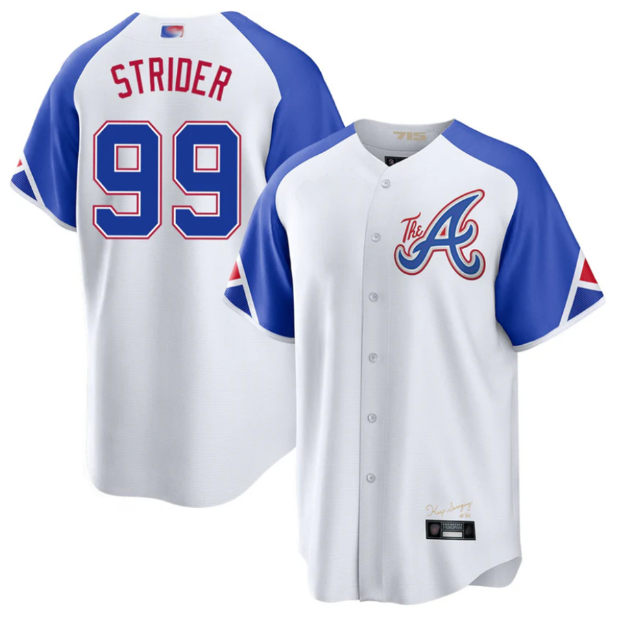 Custom #99 City Connect ATL Baseball Shirt Top