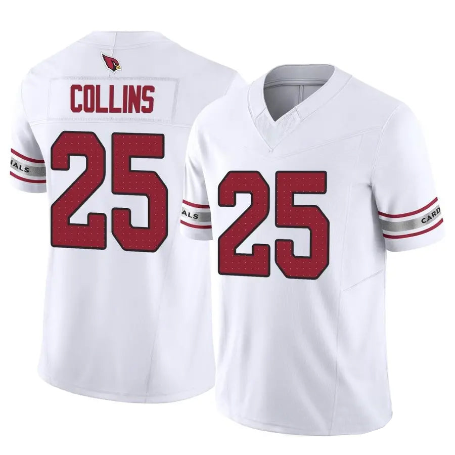 Custom #25 White ARI Football Shirt Top
