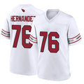 Custom #76 White ARI Football Shirt Top