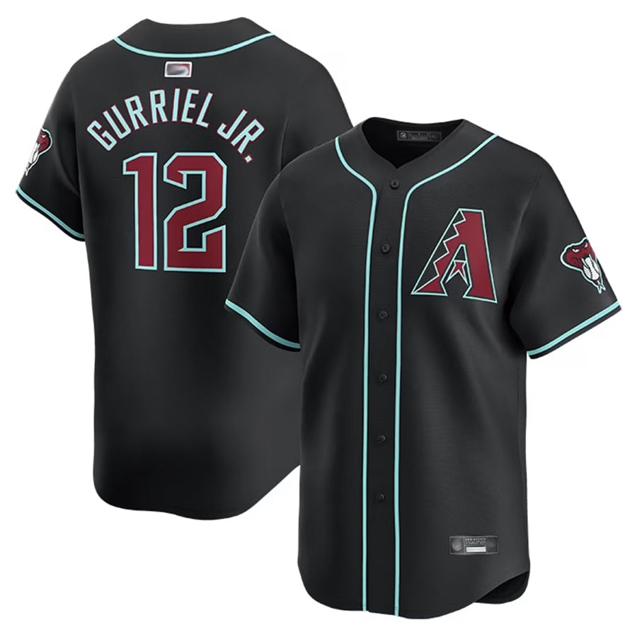 Custom #12 Black ARI Baseball Shirt Top