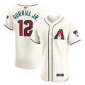 Custom #12 White ARI Baseball Shirt Top