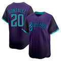 Custom #20 Purple City Connect ARI Baseball Shirt Top